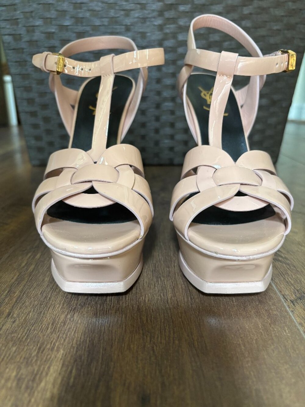 Saint Laurent (YSL) Tribute Sandals Dark Pink
